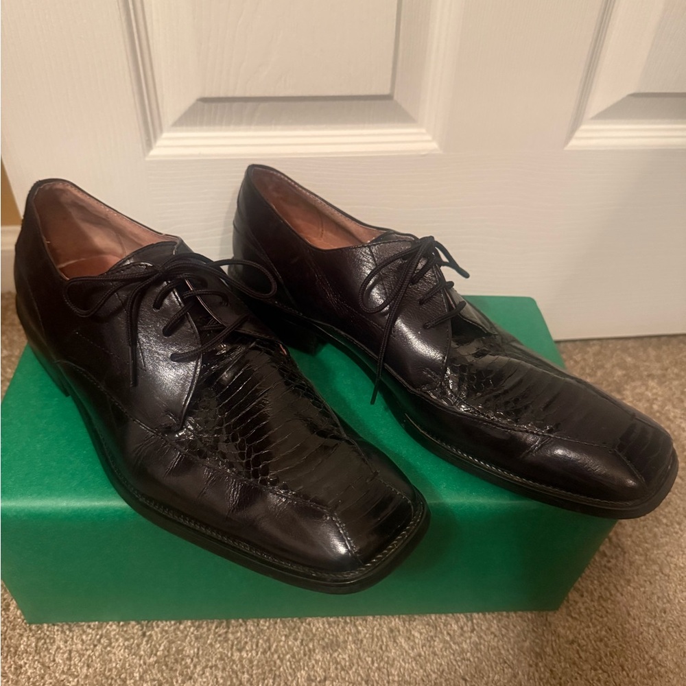 Men Stacy Adams Black Oxford Shoes Classic Design
